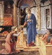 The Annunciation with two Kneeling Donors Fra Filippo Lippi